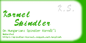 kornel spindler business card